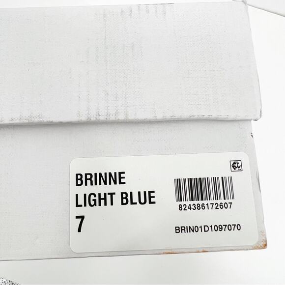 NWT STEVEN New York Brinne Lucite Heeled Sandal 7 Light Blue - Picture 7 of 7